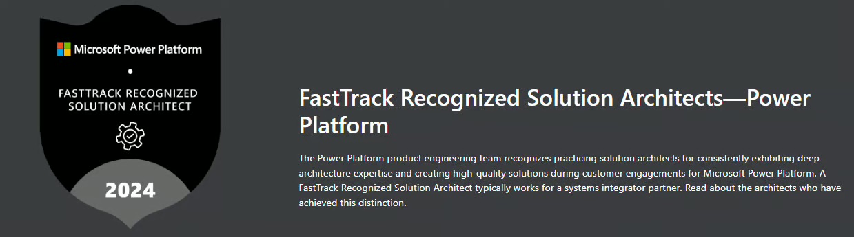 FastTrack Recognized Solution Architect